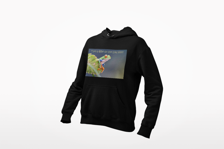 Costa Rican Red-Eyed Tree Frog in a leaf - Heavy Blend™ Hooded Sweatshirt