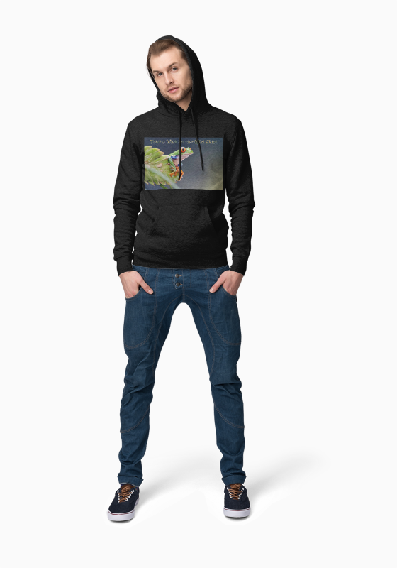 Costa Rican Red-Eyed Tree Frog in a leaf - Heavy Blend™ Hooded Sweatshirt