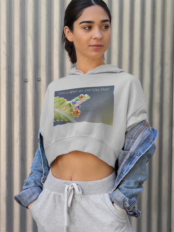 Costa Rican Red-Eyed Tree Frog in a leaf - Heavy Blend™ Hooded Sweatshirt