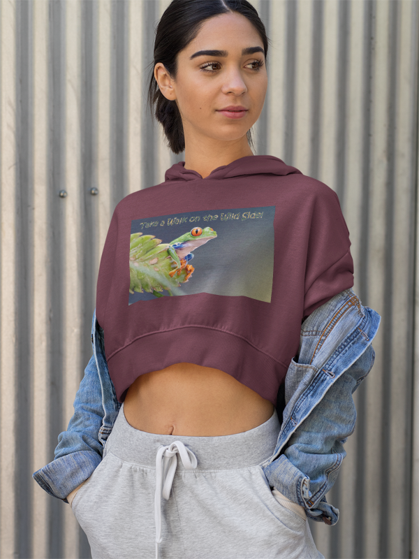 Costa Rican Red-Eyed Tree Frog in a leaf - Heavy Blend™ Hooded Sweatshirt