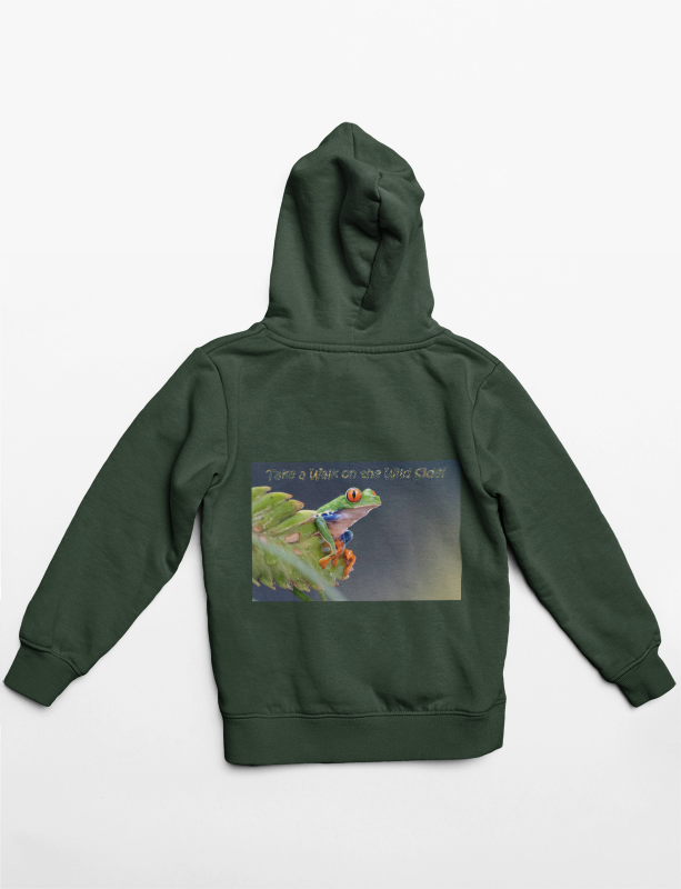 Costa Rican Red-Eyed Tree Frog in a leaf - Heavy Blend™ Hooded Sweatshirt