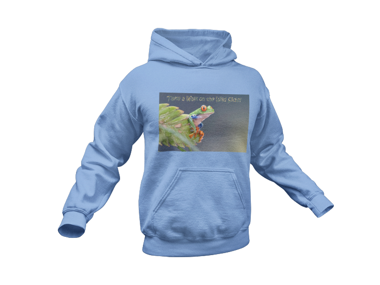 Costa Rican Red-Eyed Tree Frog in a leaf - Heavy Blend™ Hooded Sweatshirt