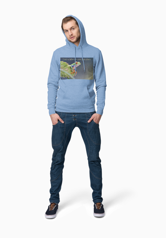 Costa Rican Red-Eyed Tree Frog in a leaf - Heavy Blend™ Hooded Sweatshirt