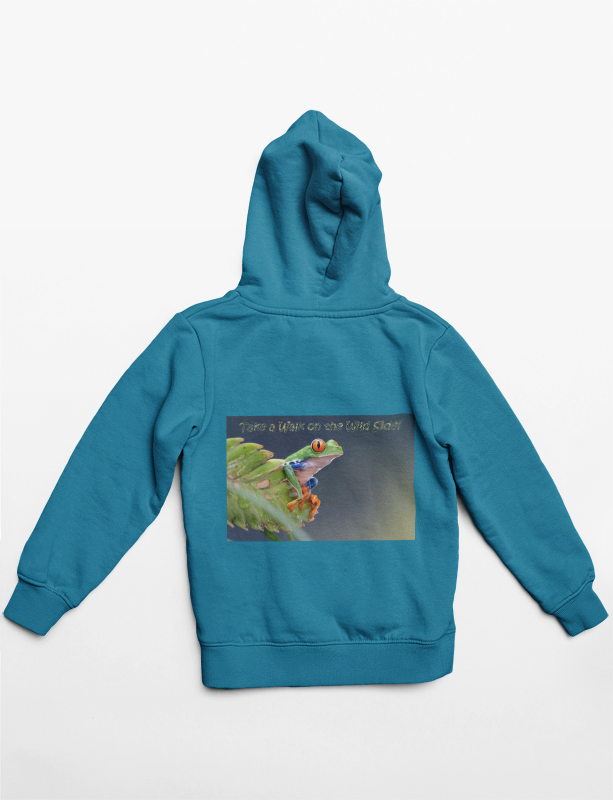 Costa Rican Red-Eyed Tree Frog in a leaf - Heavy Blend™ Hooded Sweatshirt
