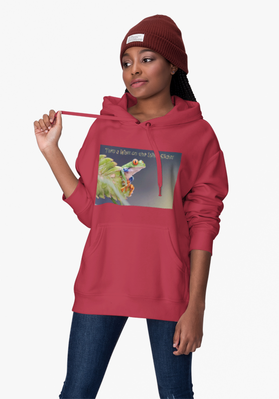 Costa Rican Red-Eyed Tree Frog in a leaf - Heavy Blend™ Hooded Sweatshirt