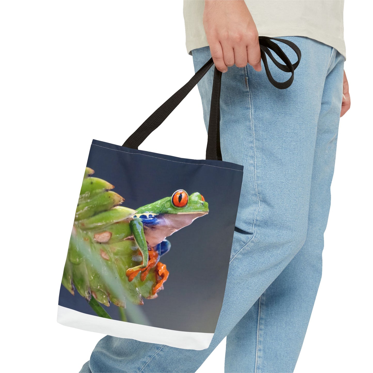Colorful Frog Tote Bag - Eco-Friendly Wildlife Lover's Accessory