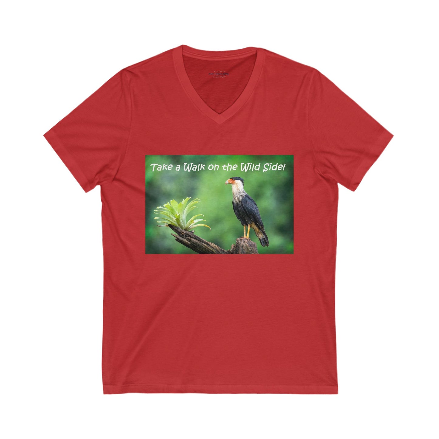 Costa Rican Caracara in full display - V-Neck Tee-Shirt