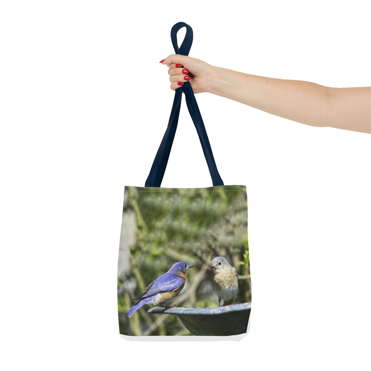 Bluebirds Tote Bag - Nature-Inspired Eco-Friendly Shopping Bag