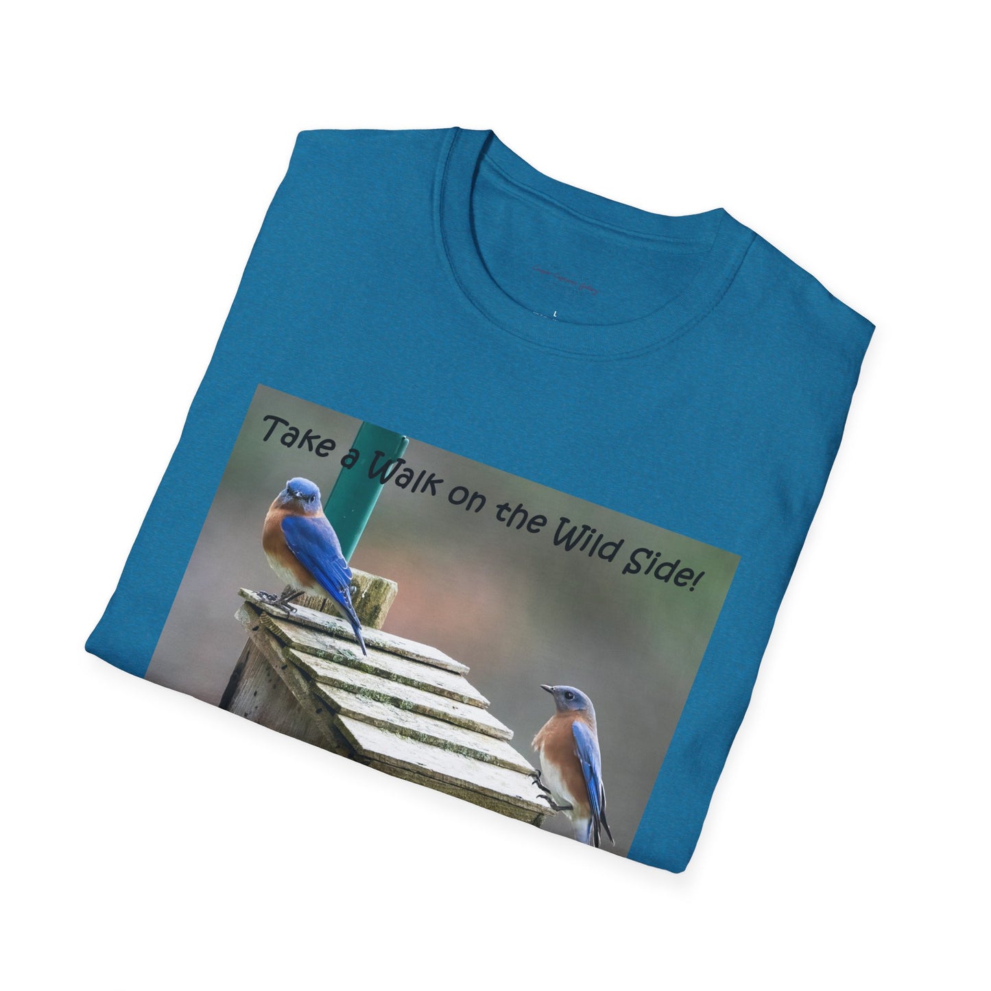Bluebirds looking at real estate - T-shirt