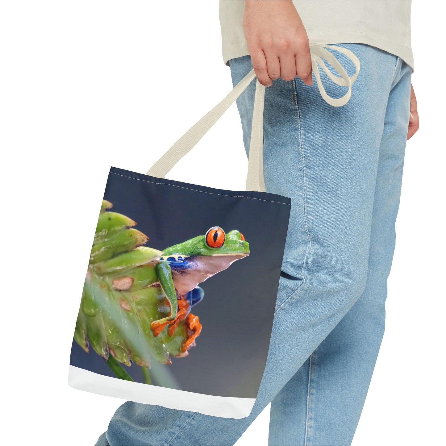 Colorful Frog Tote Bag - Eco-Friendly Wildlife Lover's Accessory