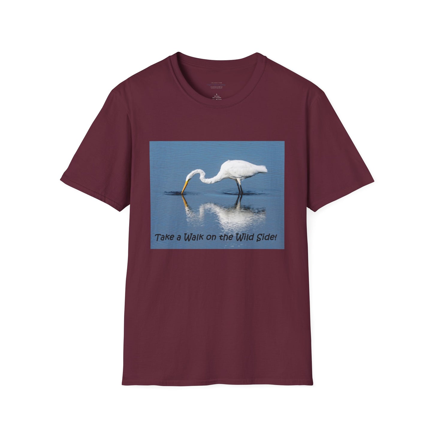 Regal Egret fishing for food - T-shirt