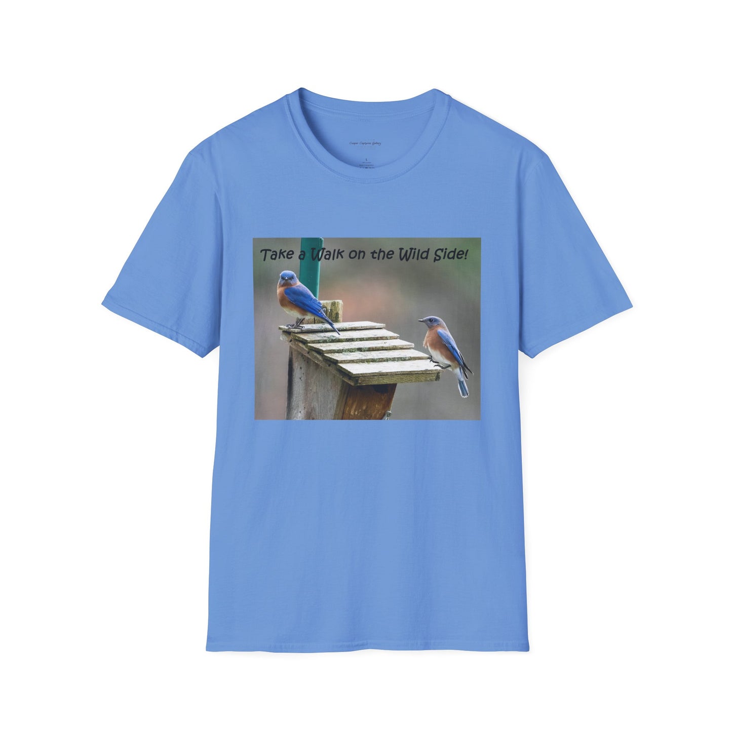 Bluebirds looking at real estate - T-shirt