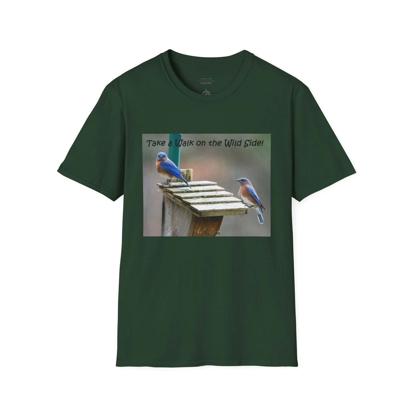 Bluebirds looking at real estate - T-shirt
