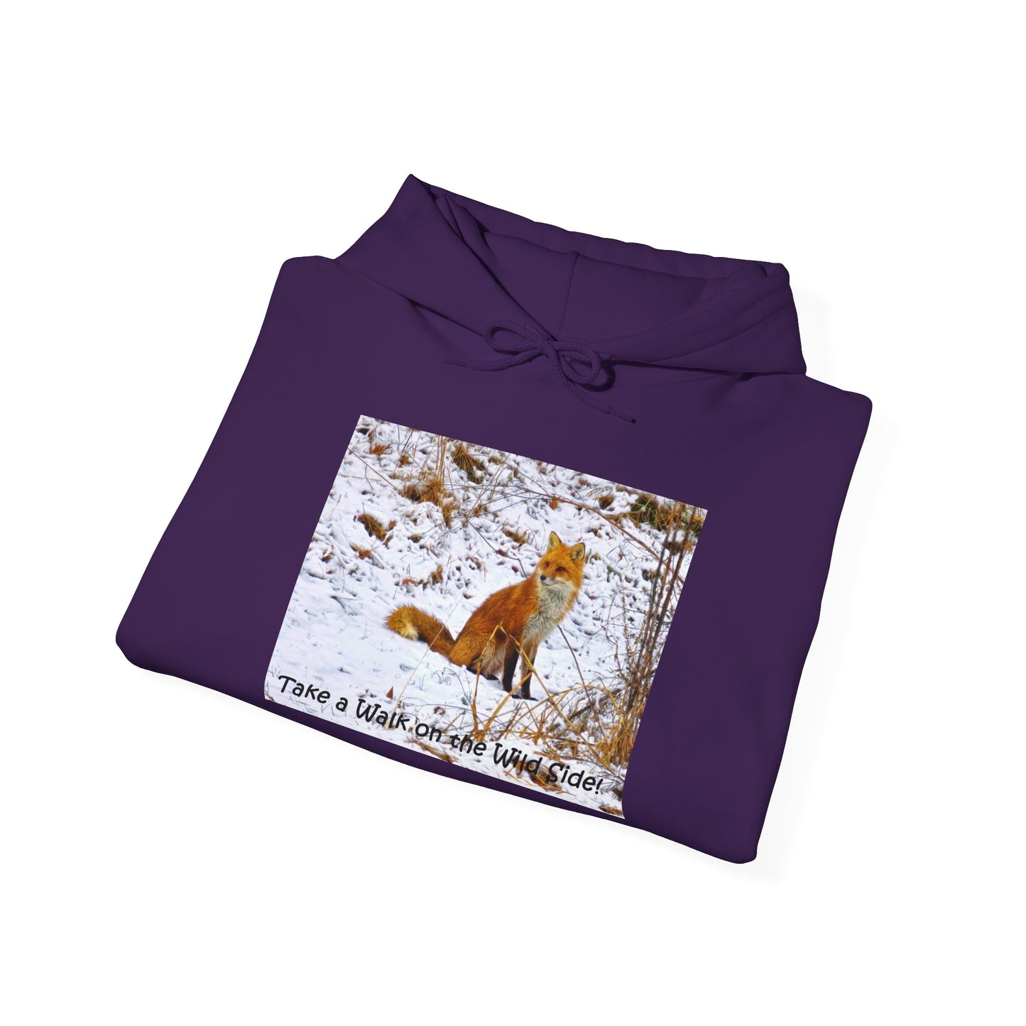 Red Fox in winter time - Heavy Blend™ Hooded Sweatshirt
