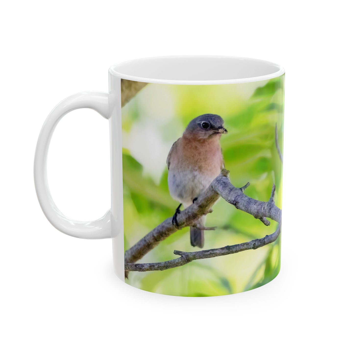 Bluebird pair - White interior mug