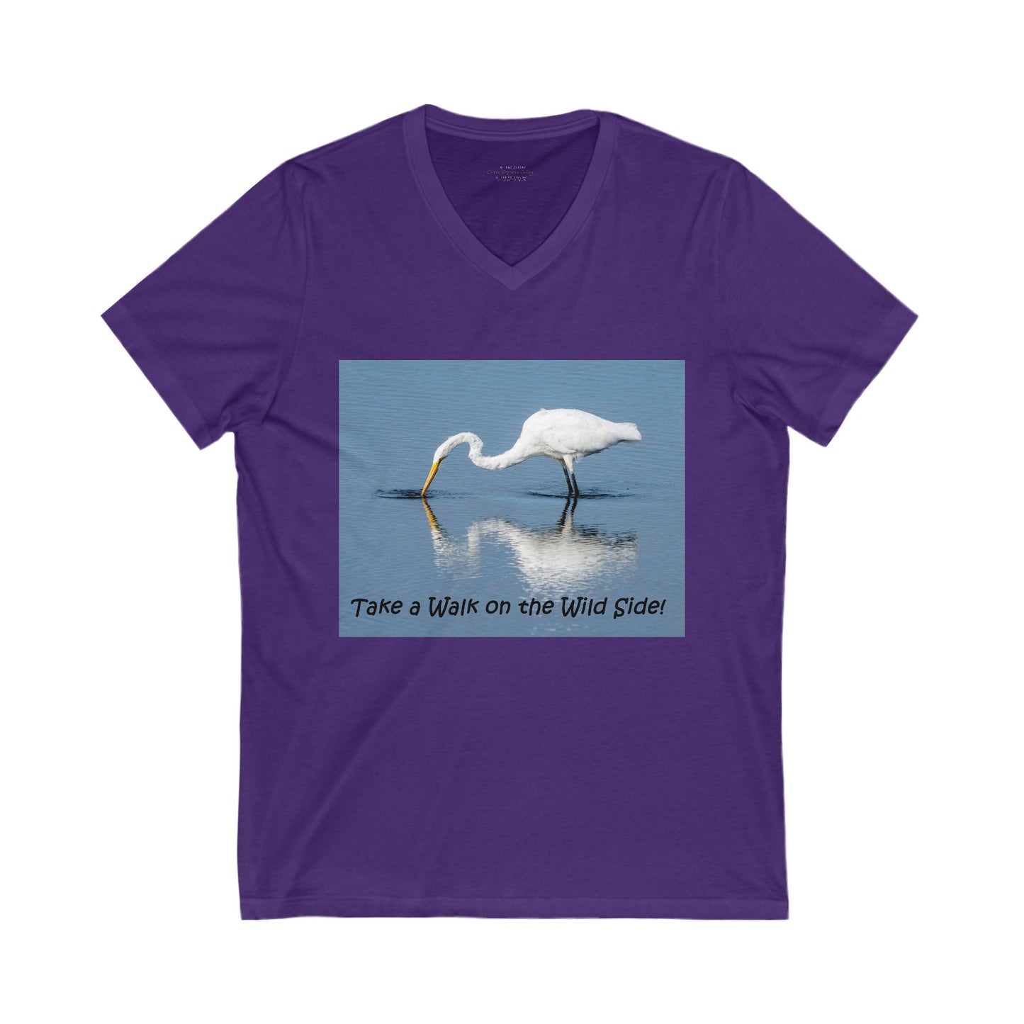 Regal Egret fishing for food - T-shirt