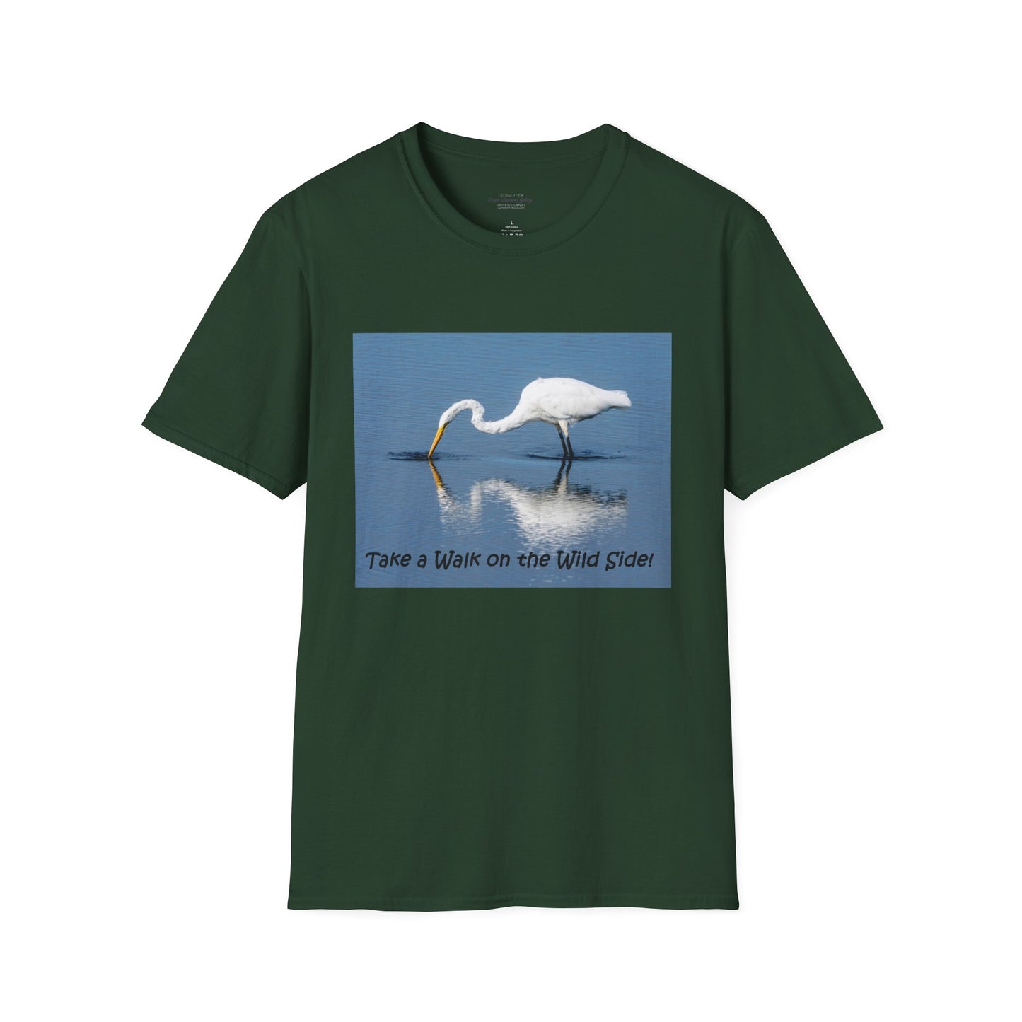 Regal Egret fishing for food - T-shirt