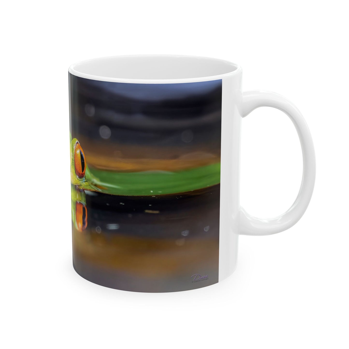 Red-Eyed Tree Frog - White interior mug