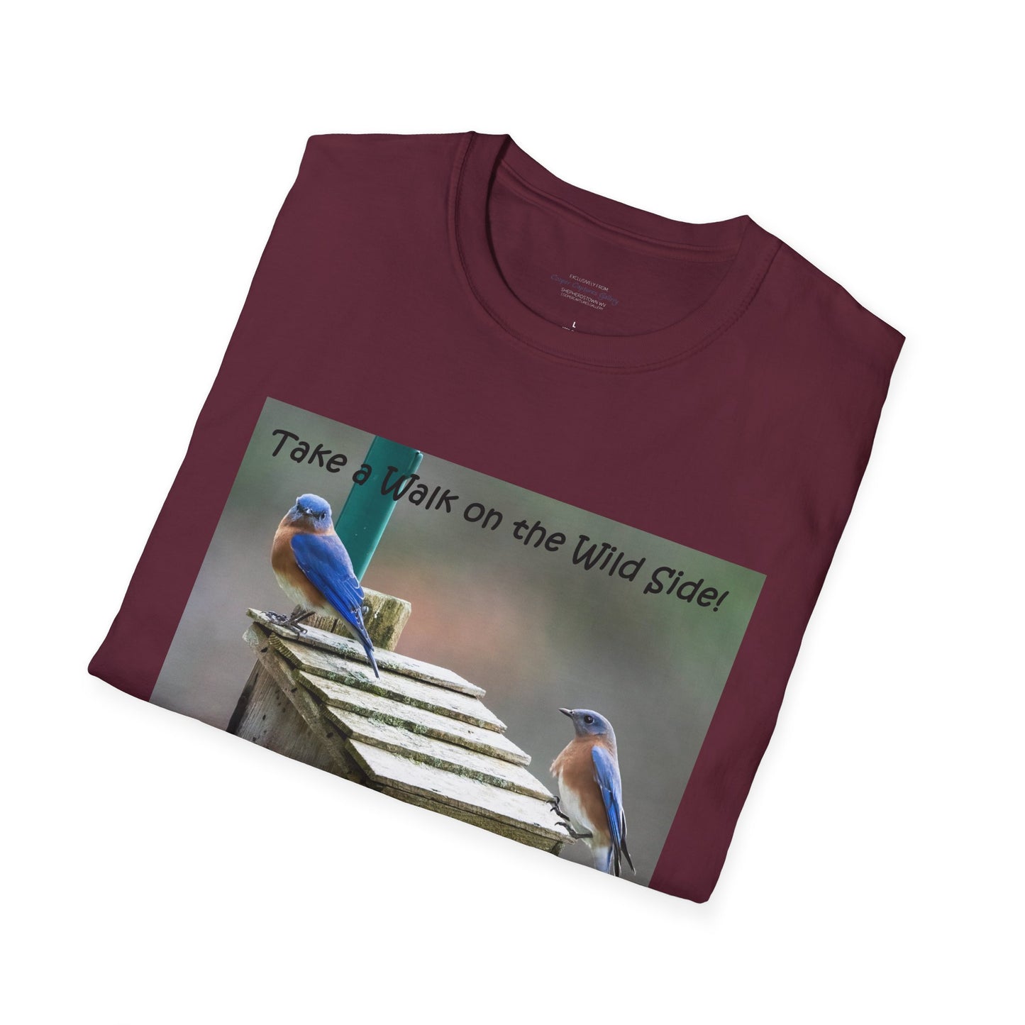 Bluebirds looking at real estate - T-shirt