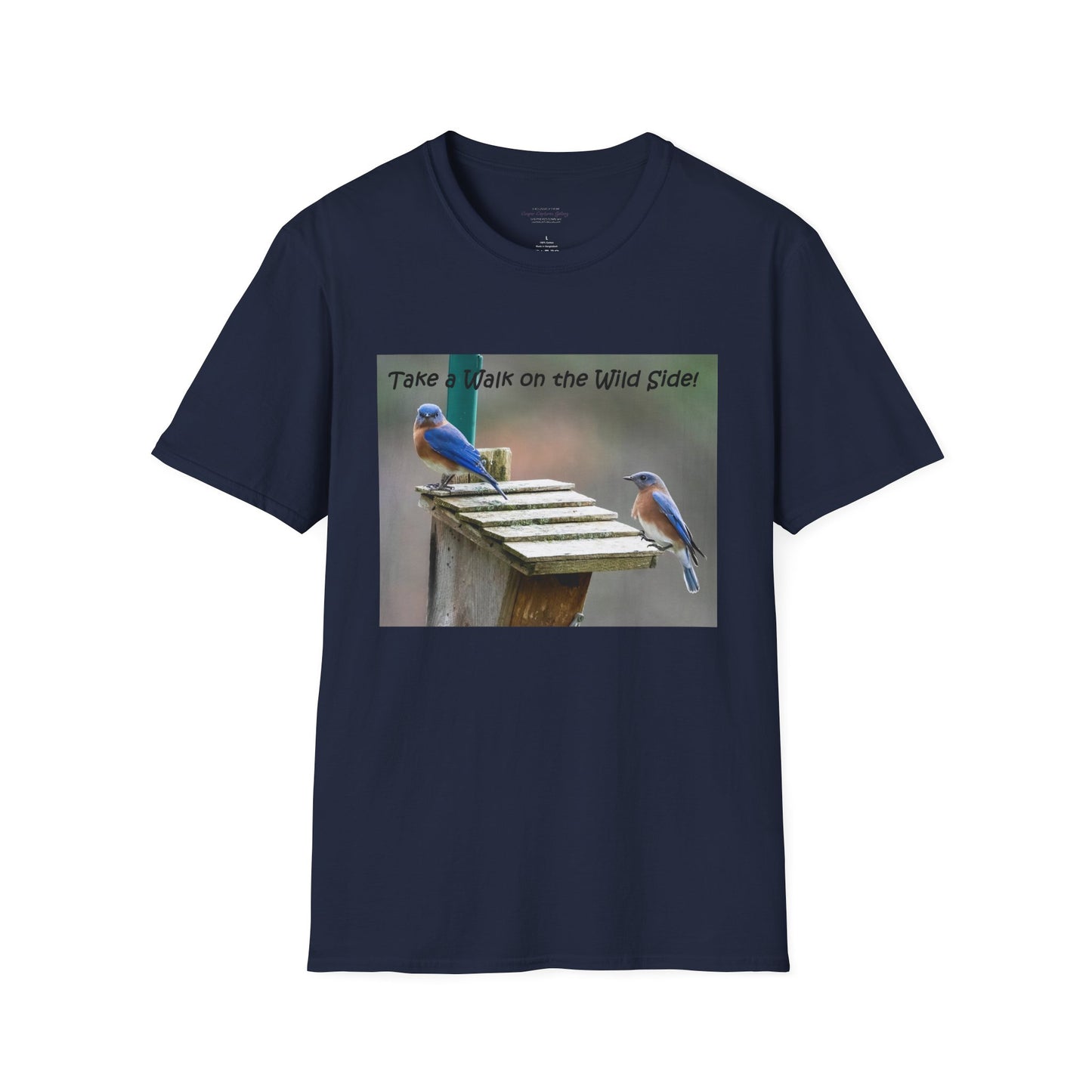 Bluebirds looking at real estate - T-shirt