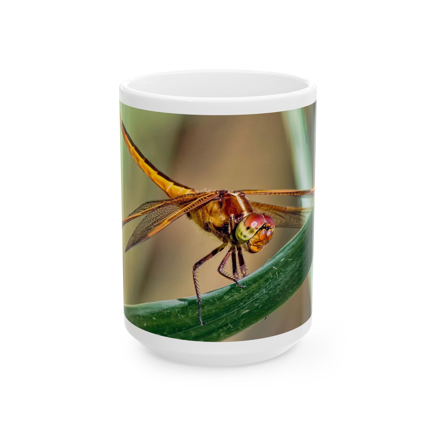 Dragonfly - White interior mug