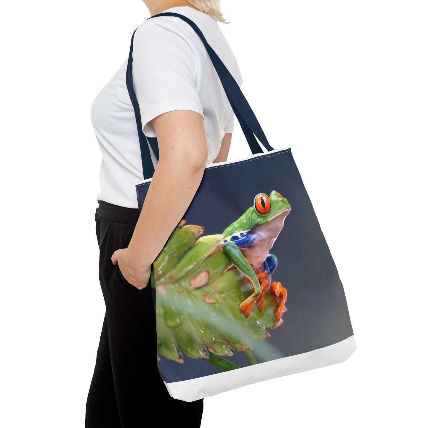 Colorful Frog Tote Bag - Eco-Friendly Wildlife Lover's Accessory