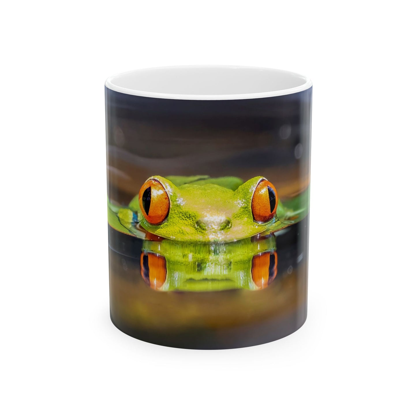 Red-Eyed Tree Frog - White interior mug