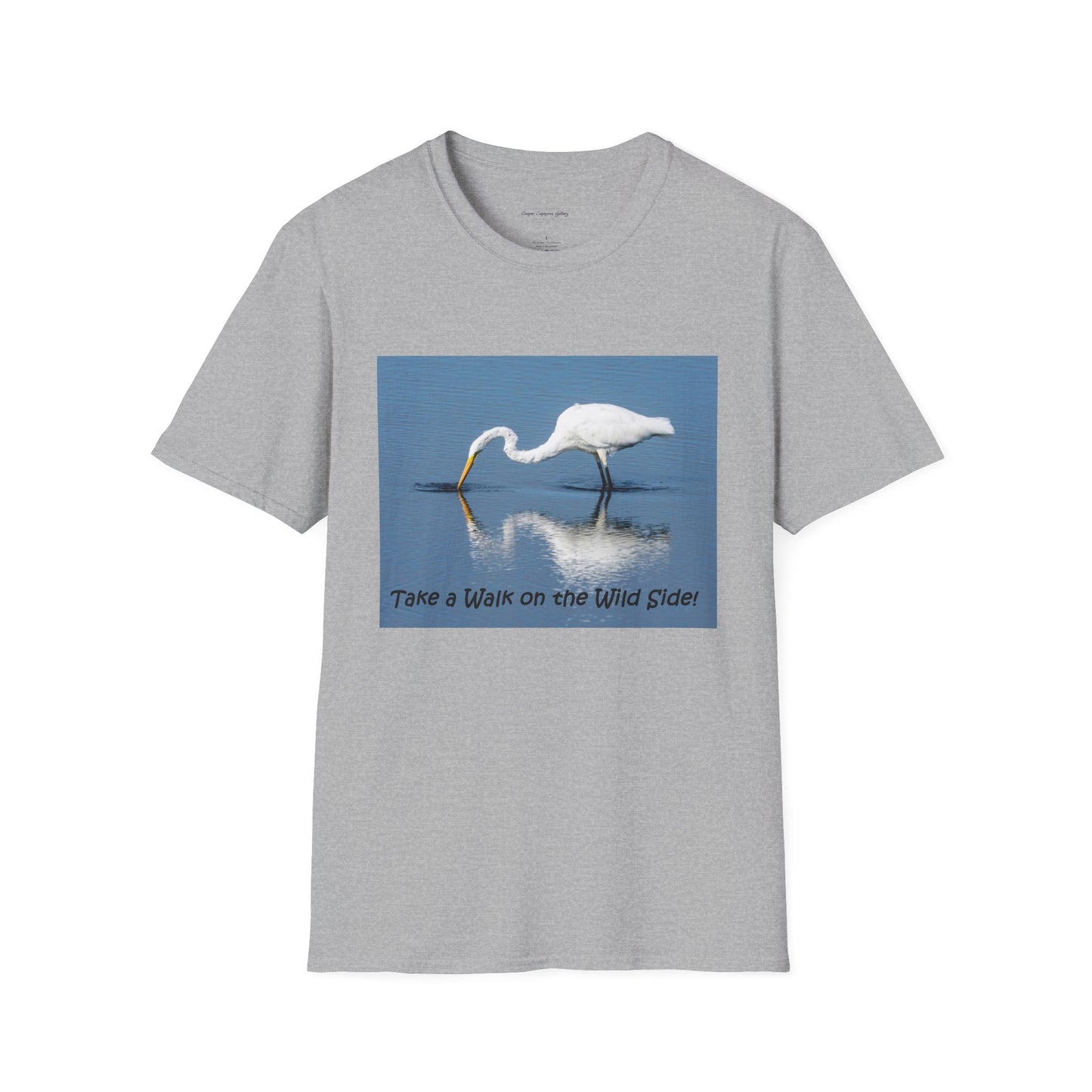 Regal Egret fishing for food - T-shirt