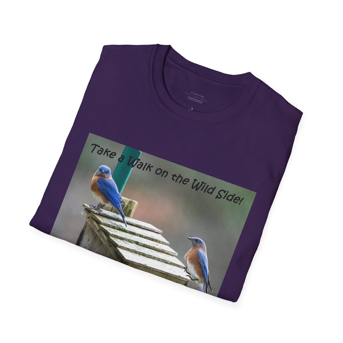 Bluebirds looking at real estate - T-shirt
