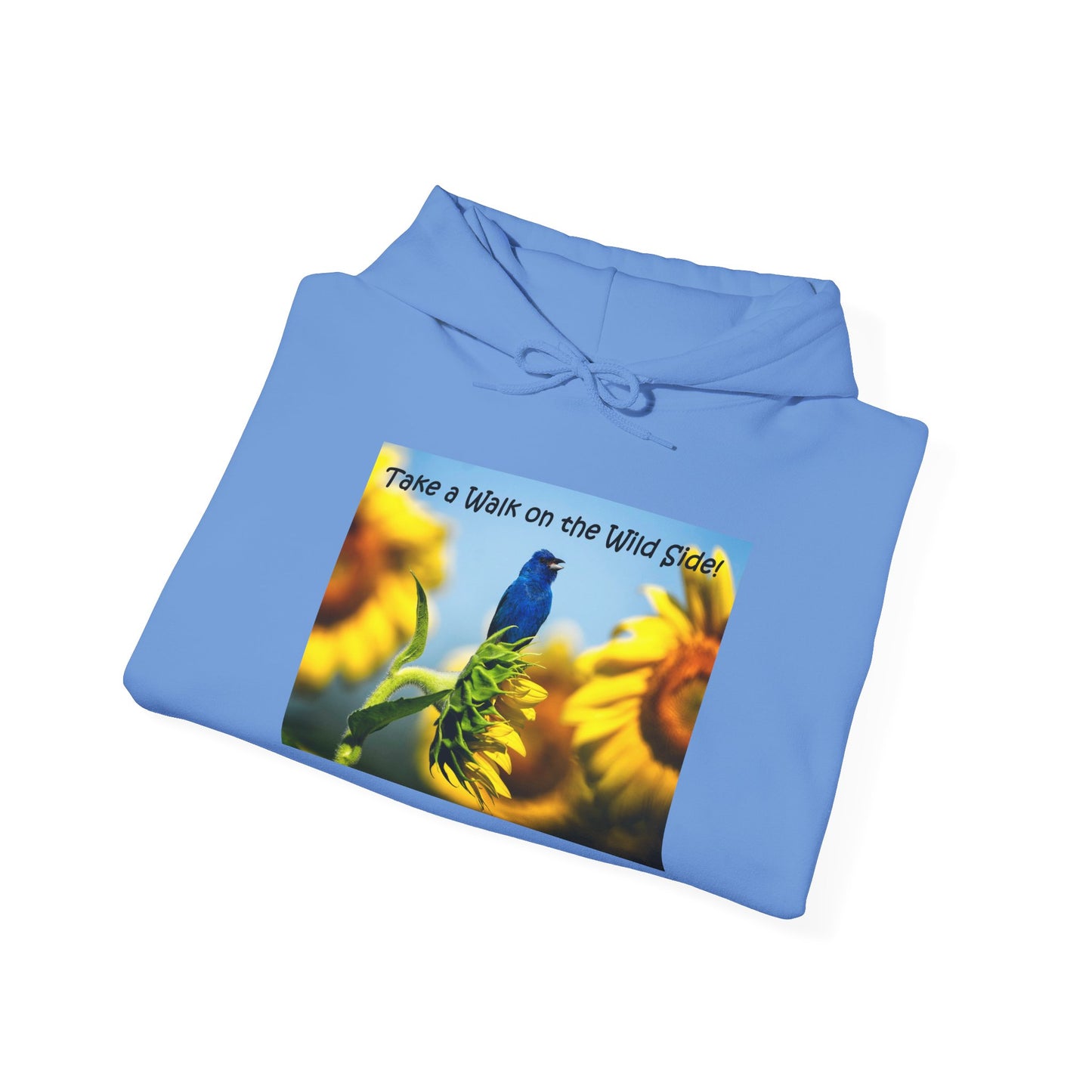 Indigo Bunting on sunflowers - Heavy Blend™ Hooded Sweatshirt