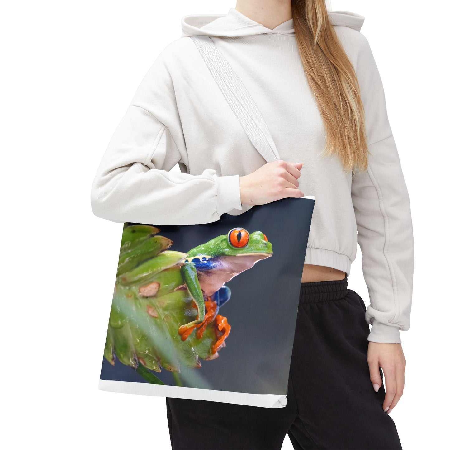 Colorful Frog Tote Bag - Eco-Friendly Wildlife Lover's Accessory