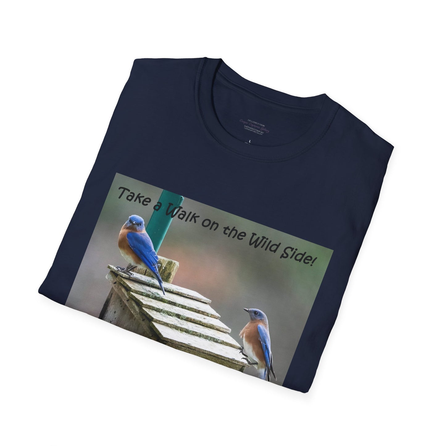 Bluebirds looking at real estate - T-shirt