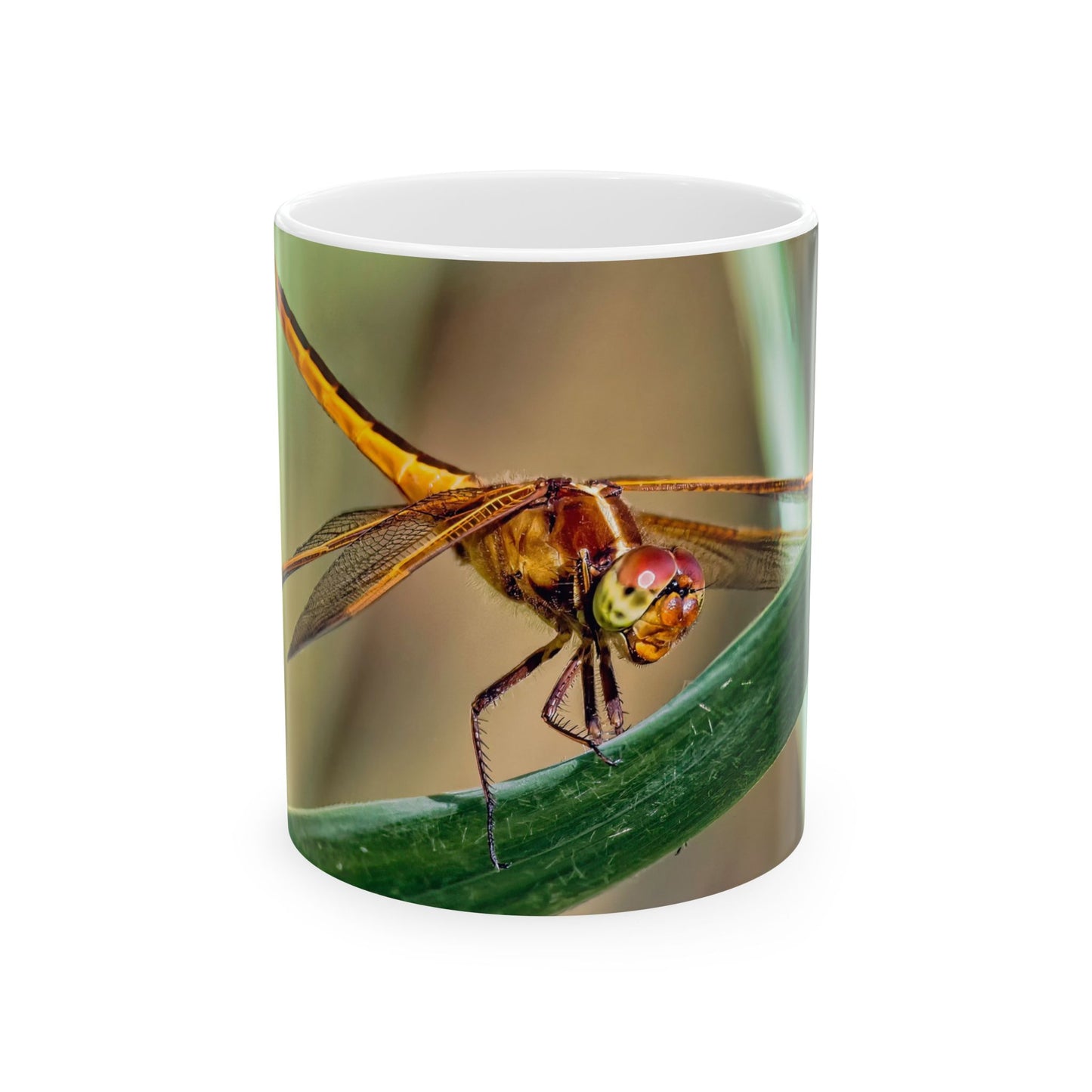 Dragonfly - White interior mug