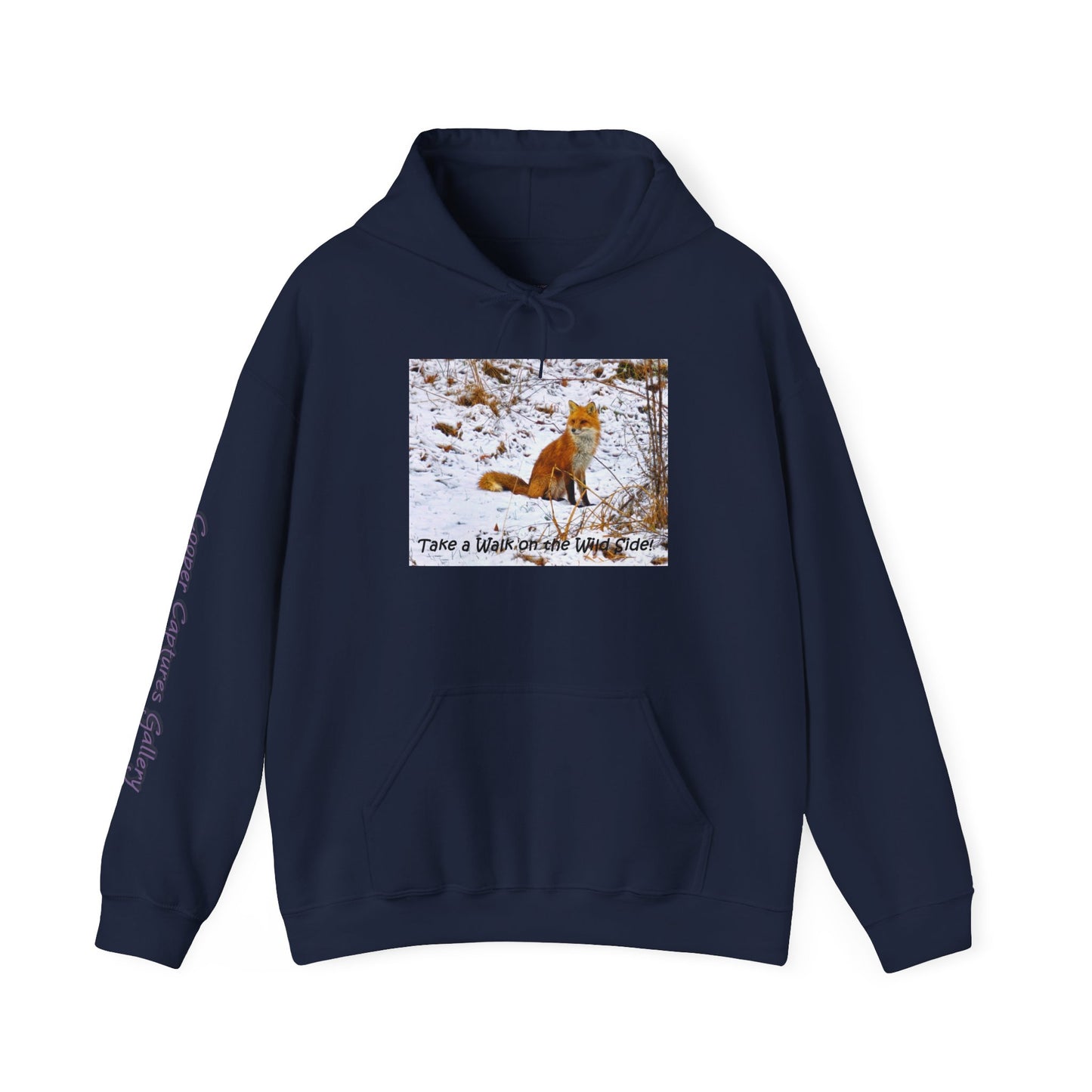 Red Fox in winter time - Heavy Blend™ Hooded Sweatshirt