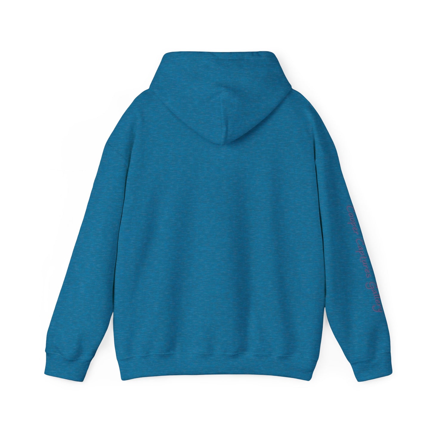 Raccoon in a tree opening with "Private Property" sign - Heavy Blend™ Hooded Sweatshirt