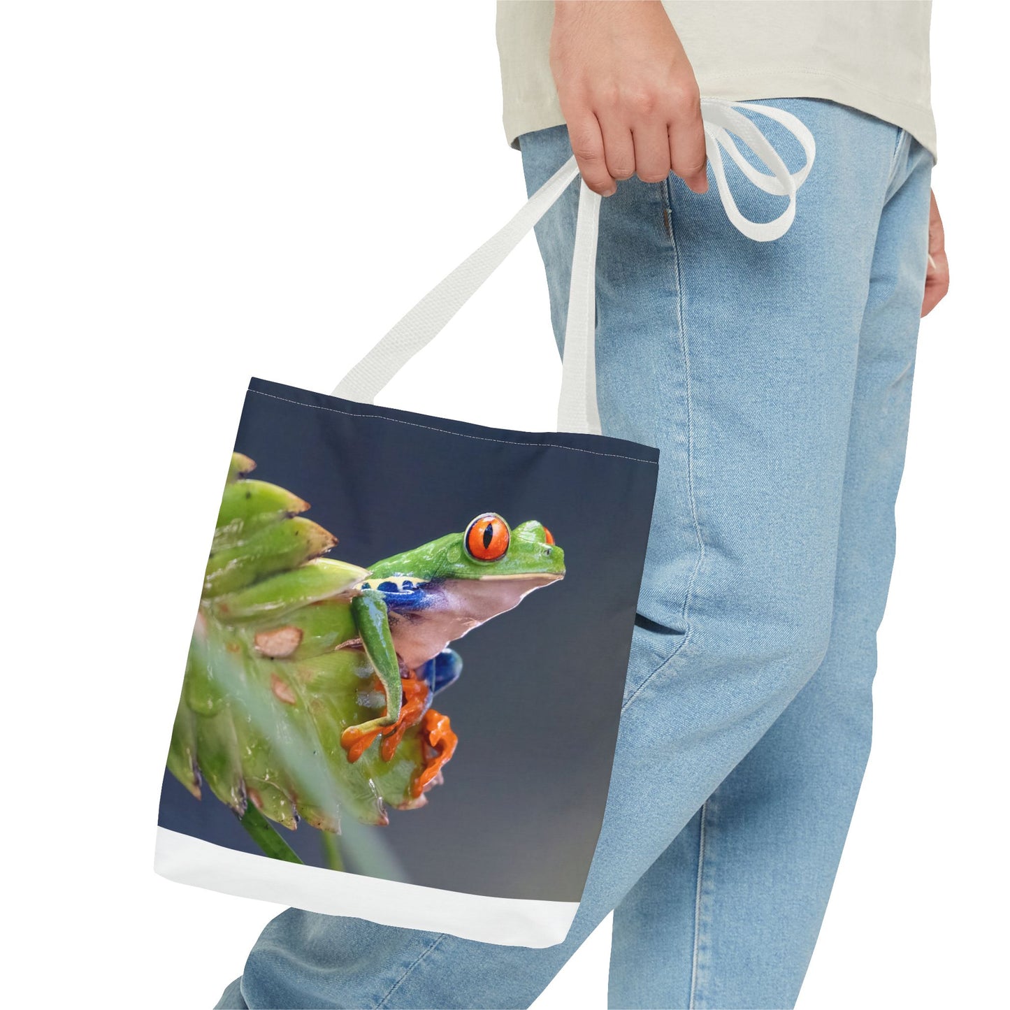 Colorful Frog Tote Bag - Eco-Friendly Wildlife Lover's Accessory