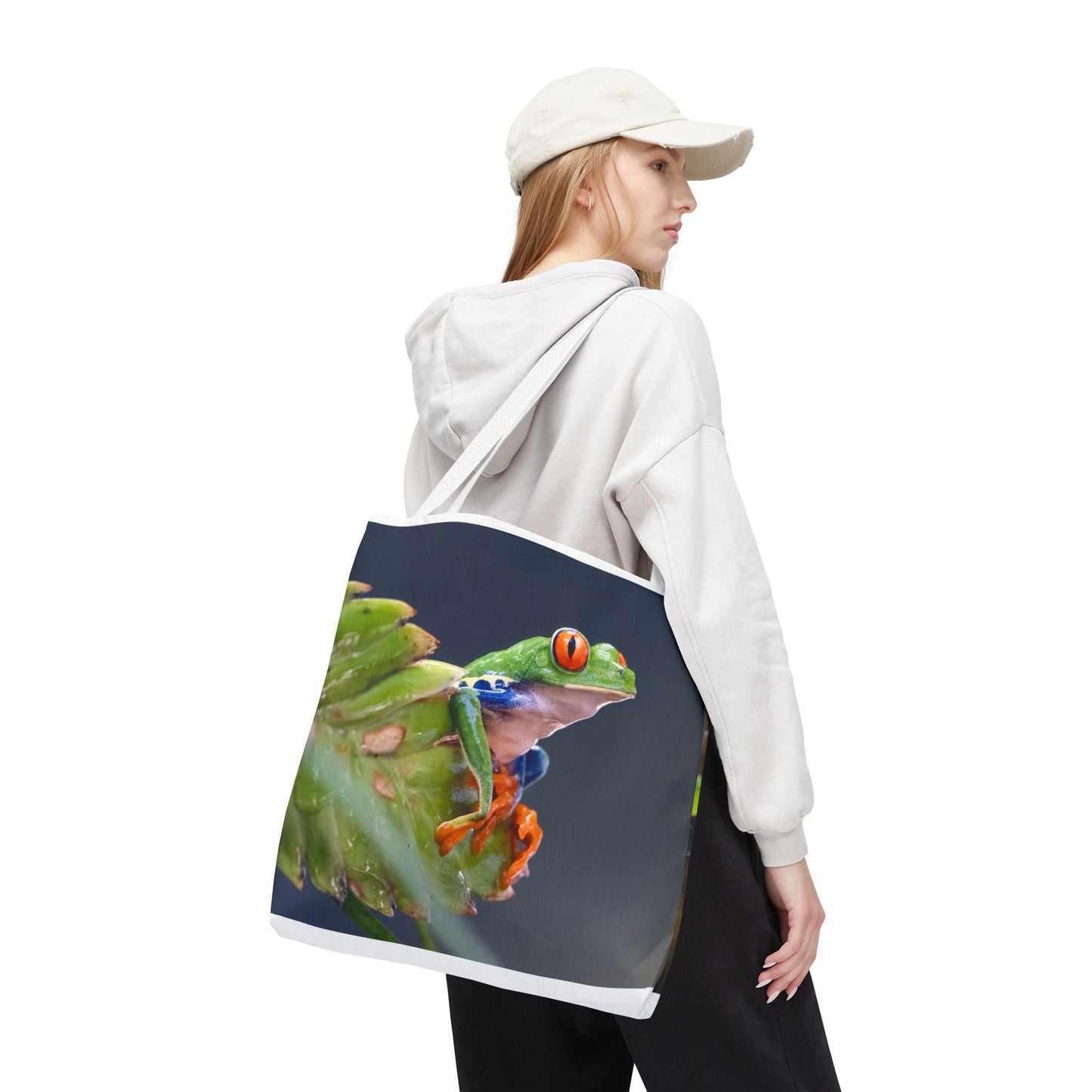Colorful Frog Tote Bag - Eco-Friendly Wildlife Lover's Accessory